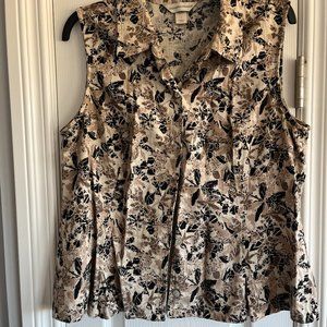 Women's Sleeveless Button Front Top